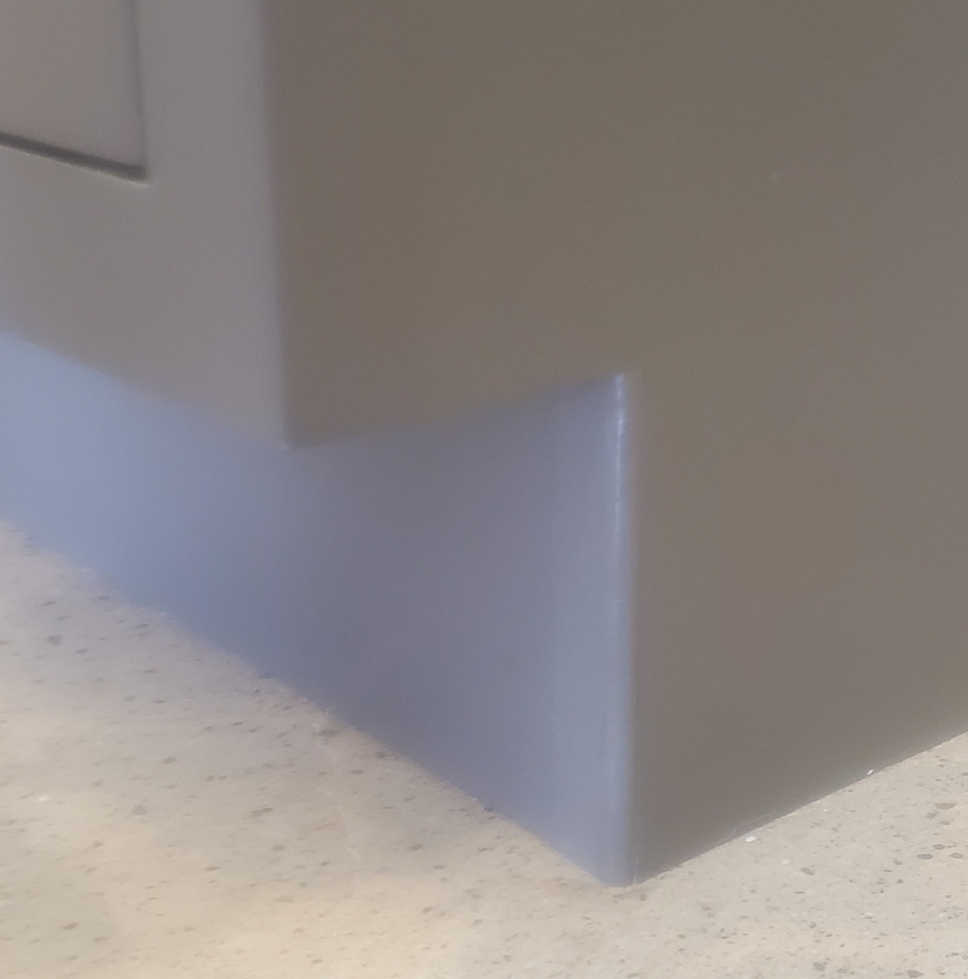 Custom kitchen cabinets toe kick finish.