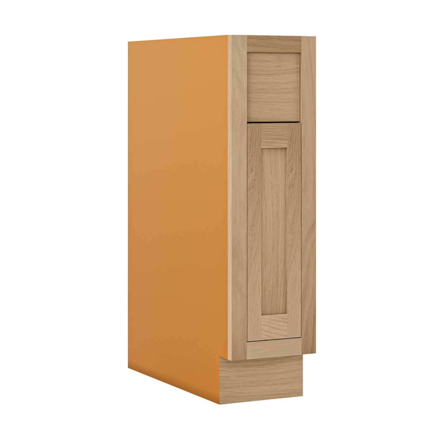 12", 15", 18" & 21" Single Door Single Drawer - Special Order White Oak Inset Shaker Base Cabinet