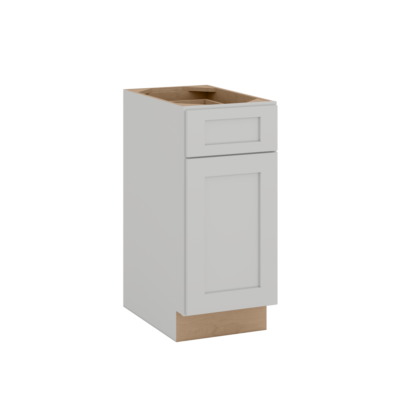Base Cabinet - One Door 9", 12", 15", 18", 21" Taupe Shaker 1-1/4" Overlay