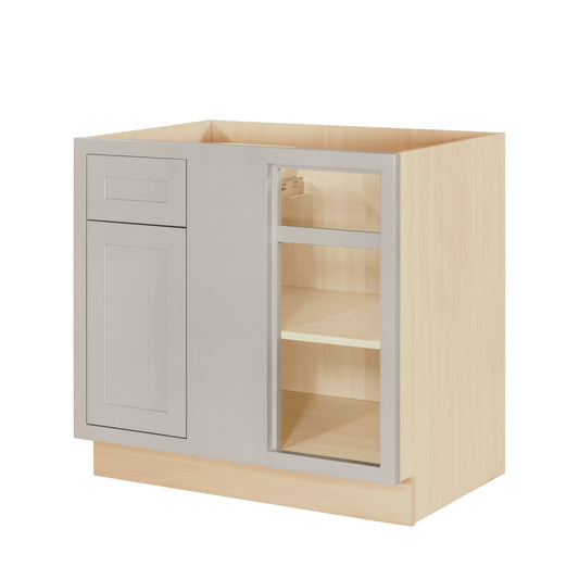 Blind Corner Base (Left or Right) Tuscan Gray Inset Shaker Blind 36" 42" Inch
