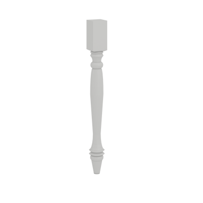 Decorative Leg | RTA Unassembled |  Premium White Shaker Full Overlay