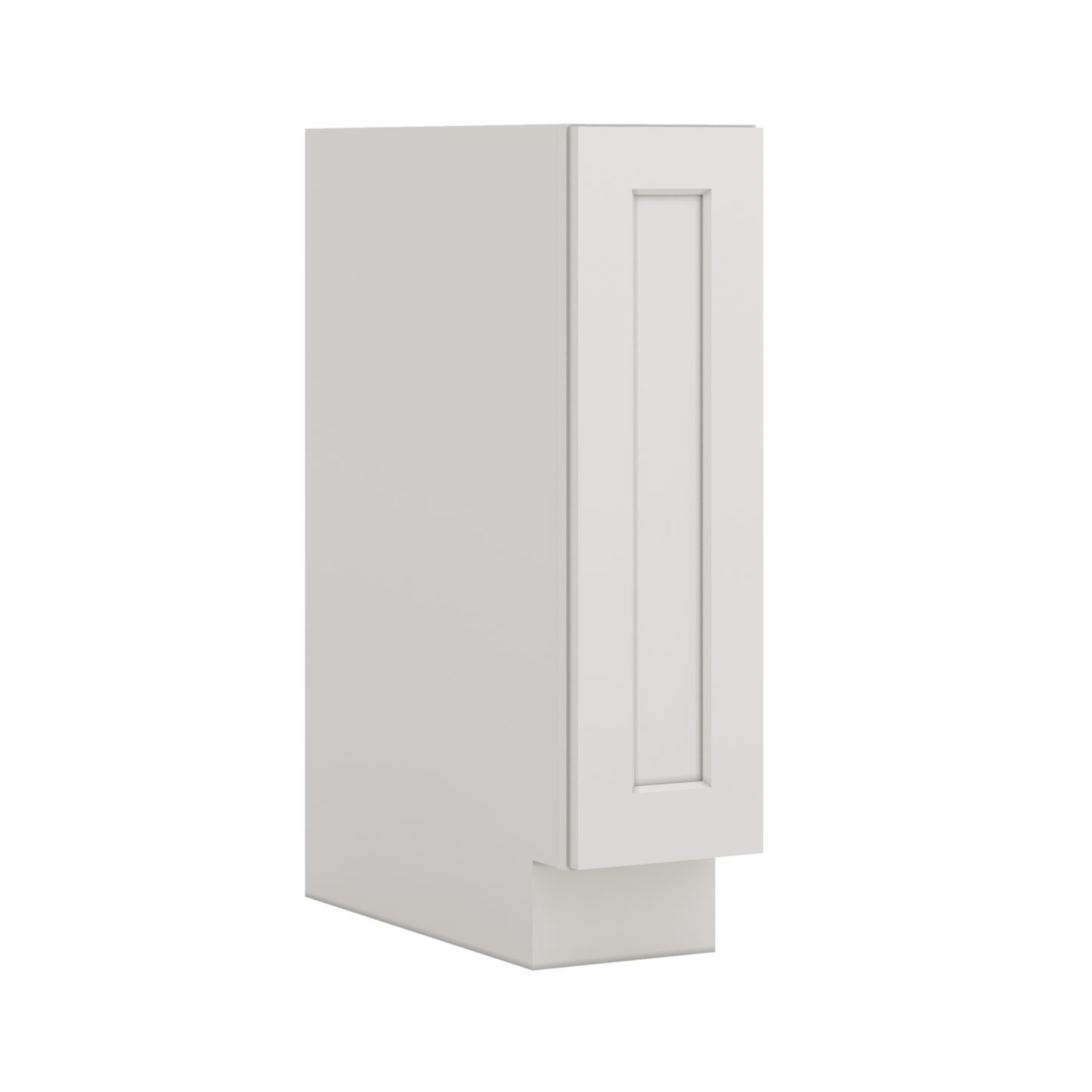 Base Cabinet - One Door One Drawer 12", 15", 18", 21" White Shaker 1-1/4" Overlay