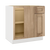 Natural Color White Oak Shaker Overlay kitchen cabinets - Blind Corner 36-39