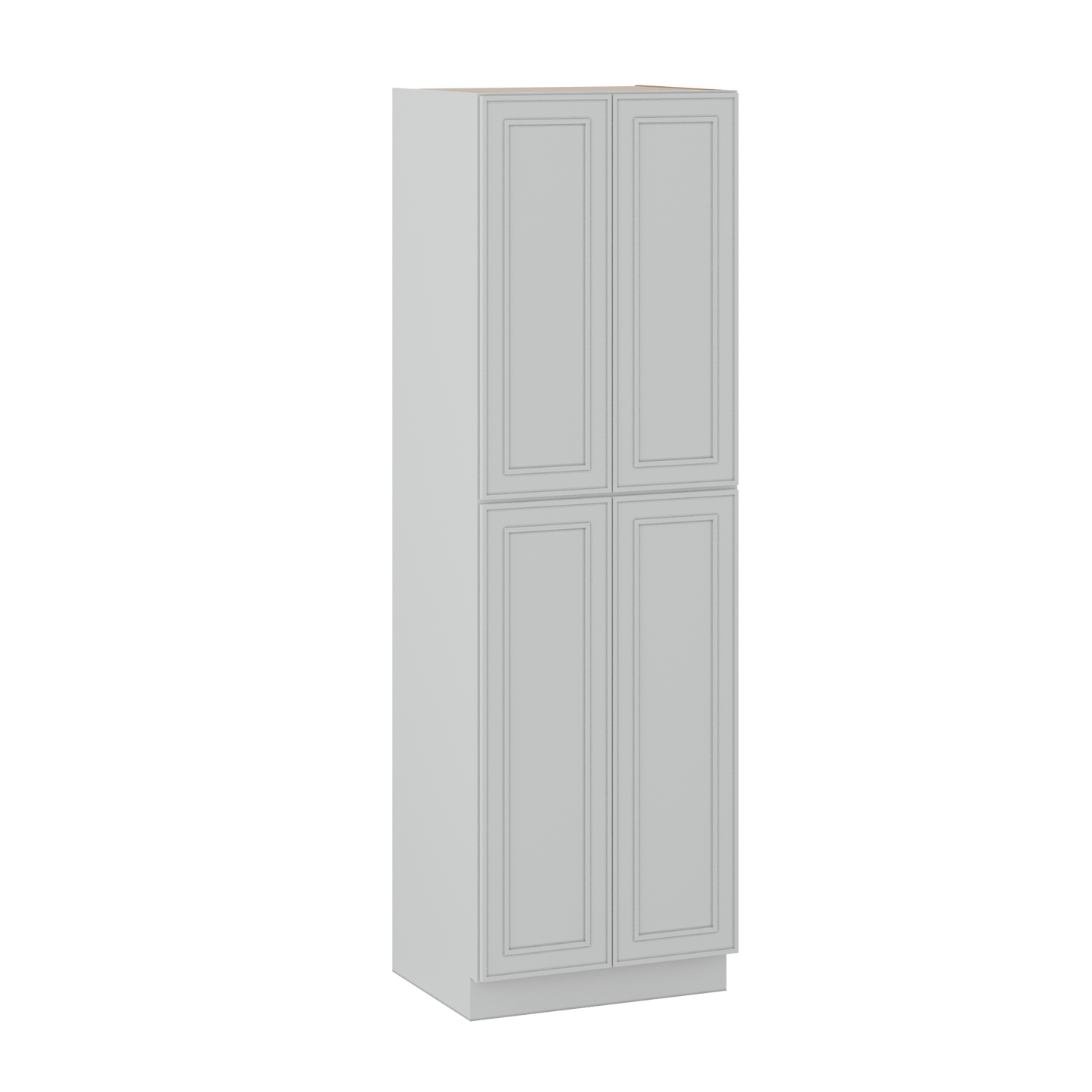 96" Tall Pantry Taupe Shaker 1-1/4" Overlay Cabinet 18", 24" & 30" Wide