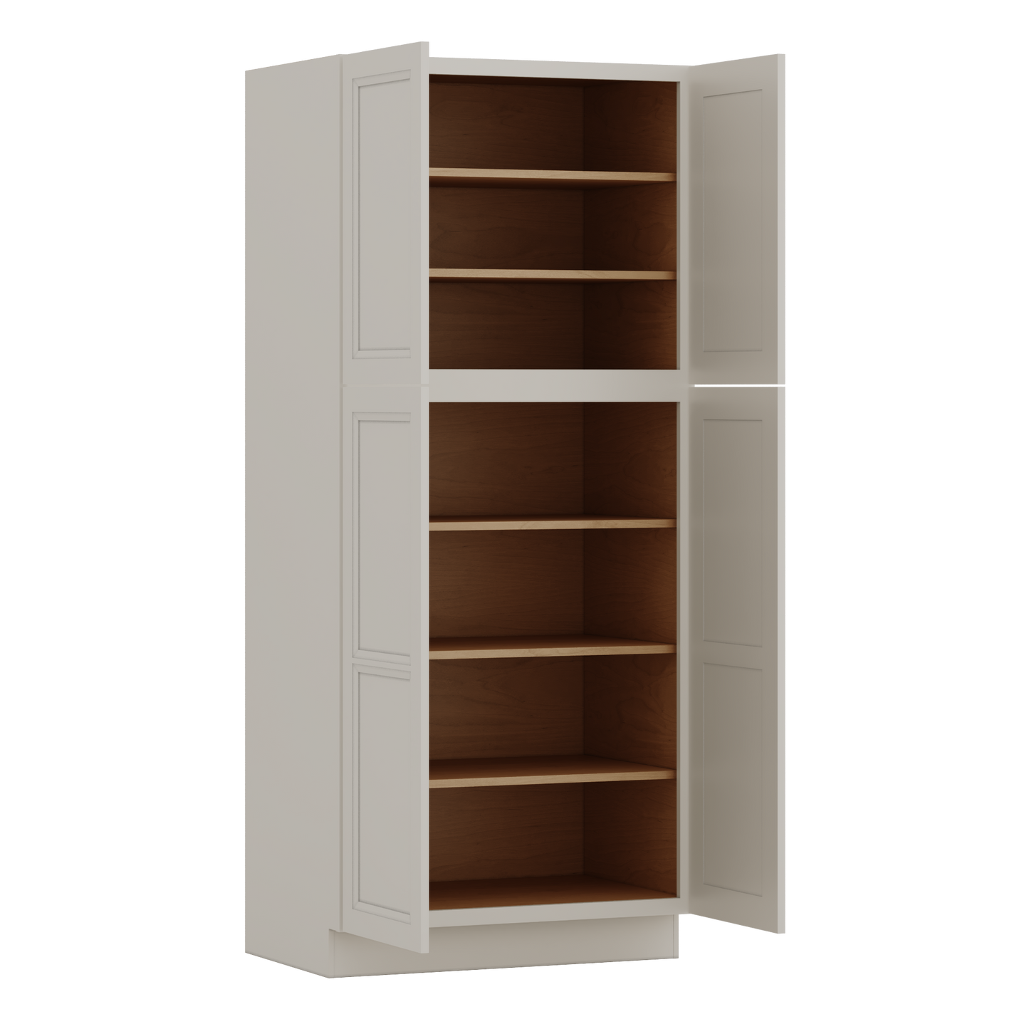 84" Tall Pantry 27LGDS Laguna Gray Double Shaker Cabinet Available 18", 24", 30" & 36" Wide