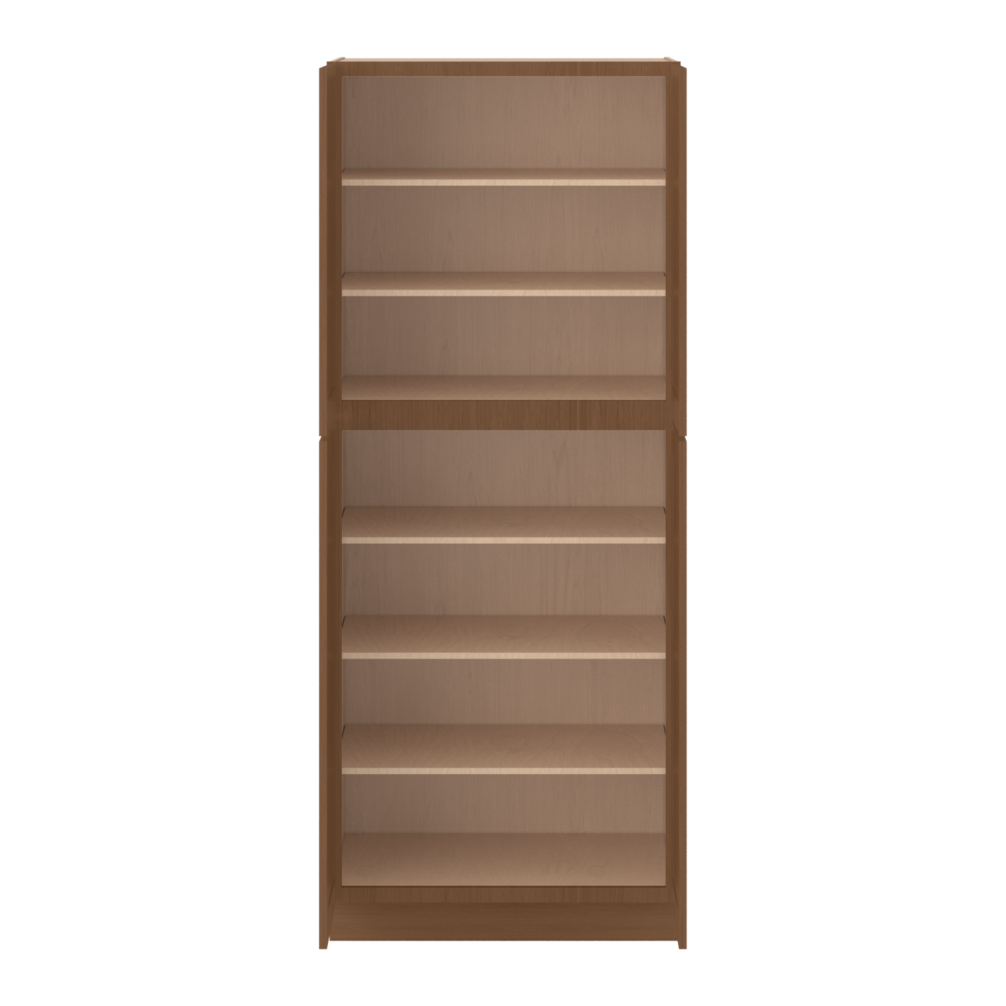 90" Tall Pantry 18", 24", 30" & 36" Wide Elegant Craftsman Mocha Shaker 1-1/4" Overlay Cabinet