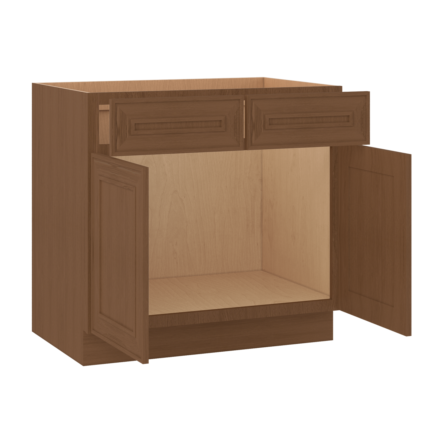 Vanity Sink Base 24", 30" & 36" x 34-1/2" Tall Elegant Craftsman Mocha Shaker 1-1/4" Overlay