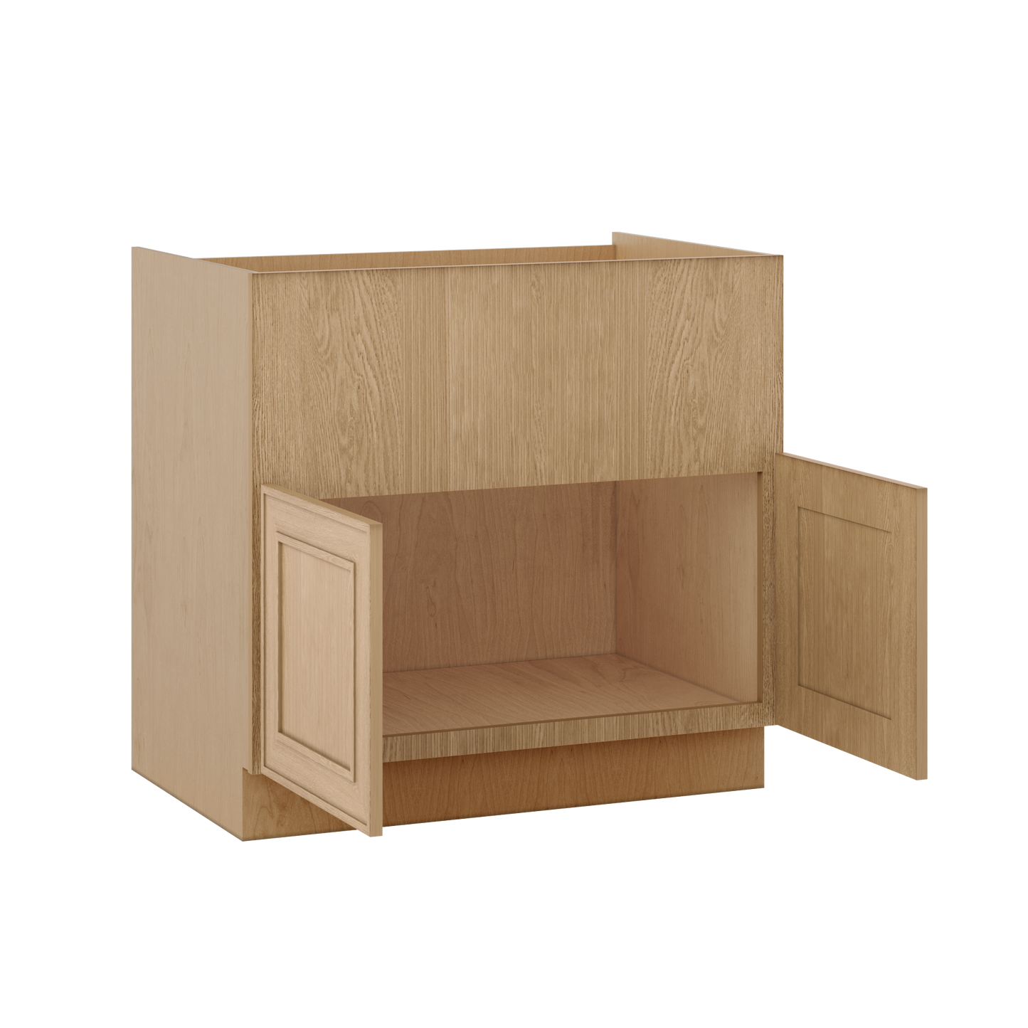 Farm (Apron) Sink Base Elegant Oak Shaker Cabinets 36"