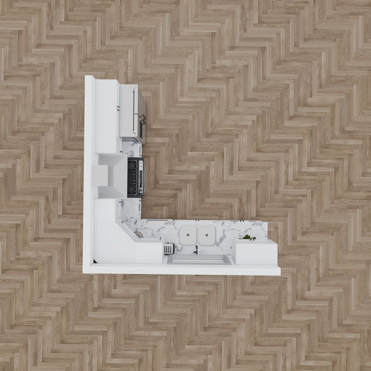Snow White Inset Shaker - Size 10' x 10' - Complete Kitchen Cabinet Package $7172.06