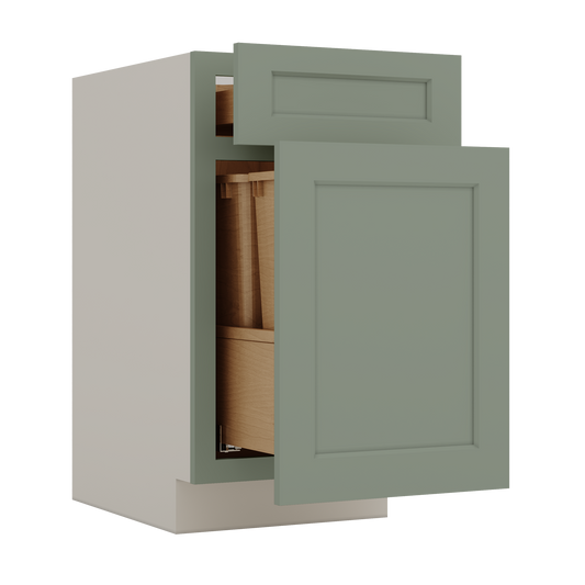 TCK18-2SAge Green Kitchen Cabinets Shaker Overlay Cheap