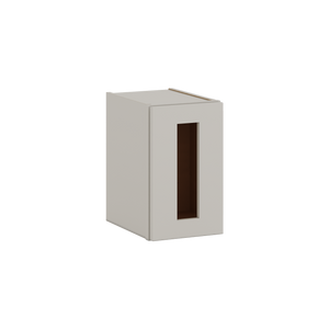 15" Tall 27LGDS Laguna Gray Double Shaker Stackable Glass Wall Cabinet - Single Door 9", 12", 15", 18" & 21" Wide
