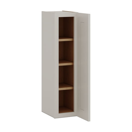 36" Tall 27LGDS Laguna Gray Double Shaker Wall Cabinet - Single Door 9", 12", 15", 18", 21"