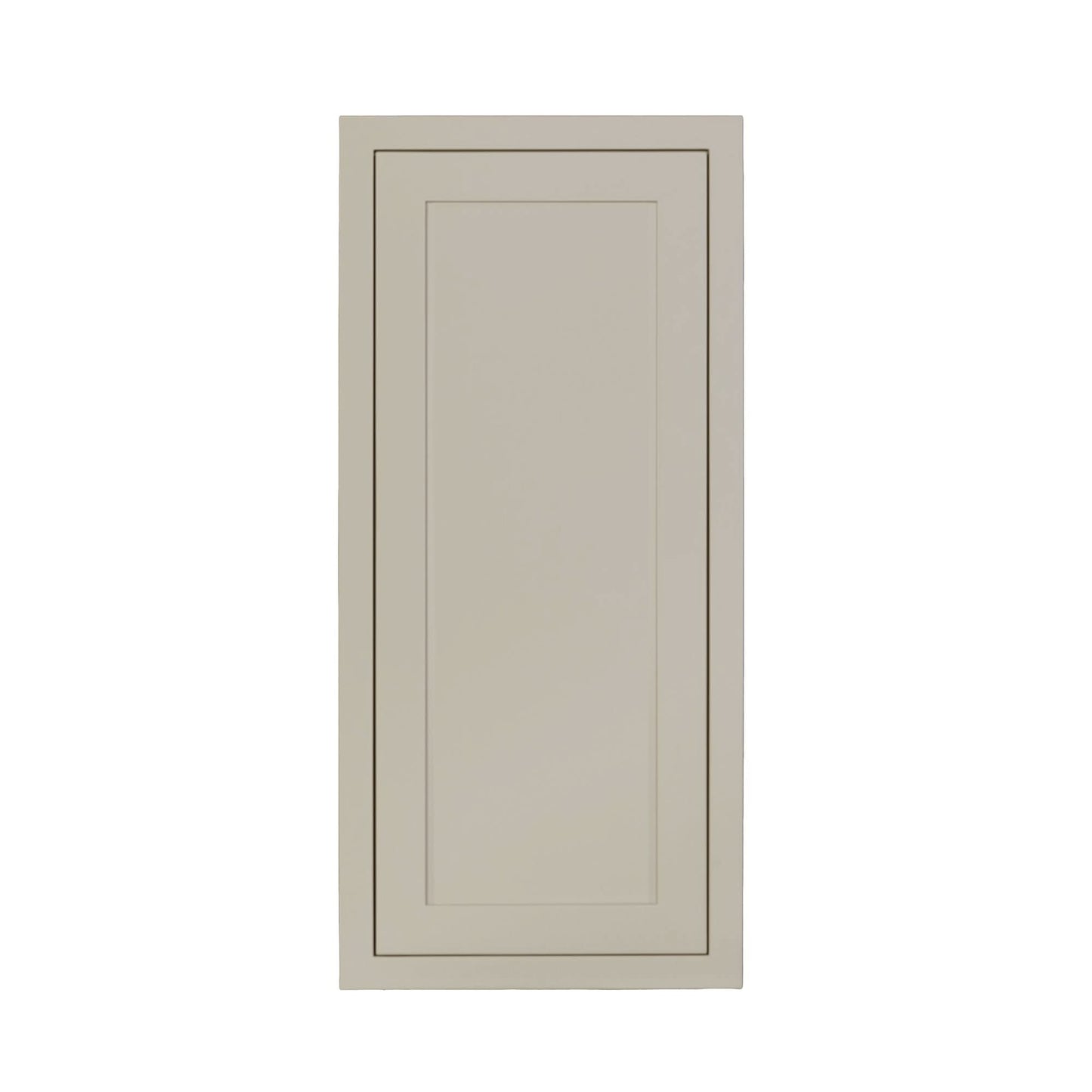 39" Tall Tuscan Gray Inset Shaker Wall Cabinet - Single Door 9", 12", 15", 18" & 21"