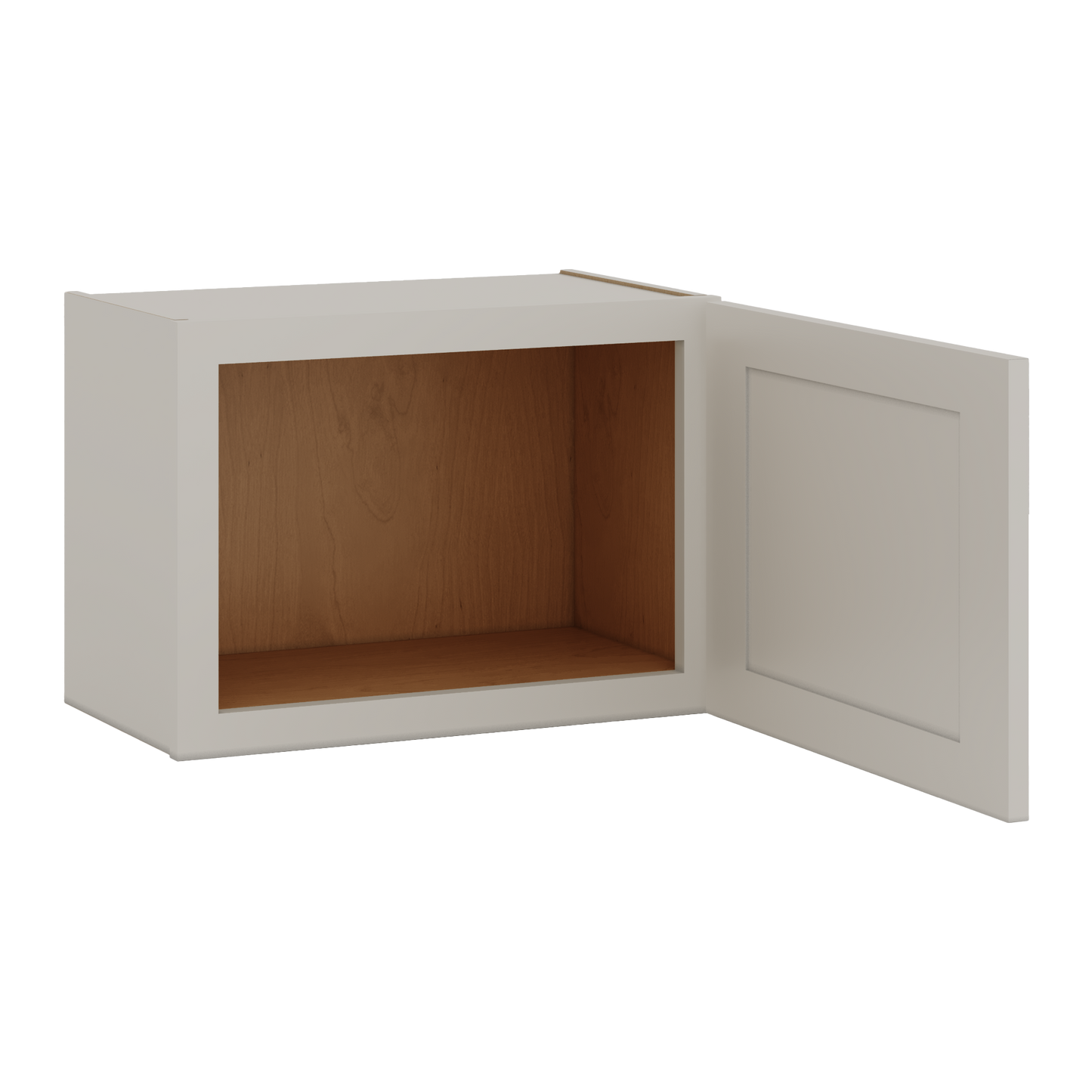 15" Tall 27LGDS Laguna Gray Double Shaker Stackable Wall Cabinet - Single Door 9", 12", 15", 18" & 21" Wide