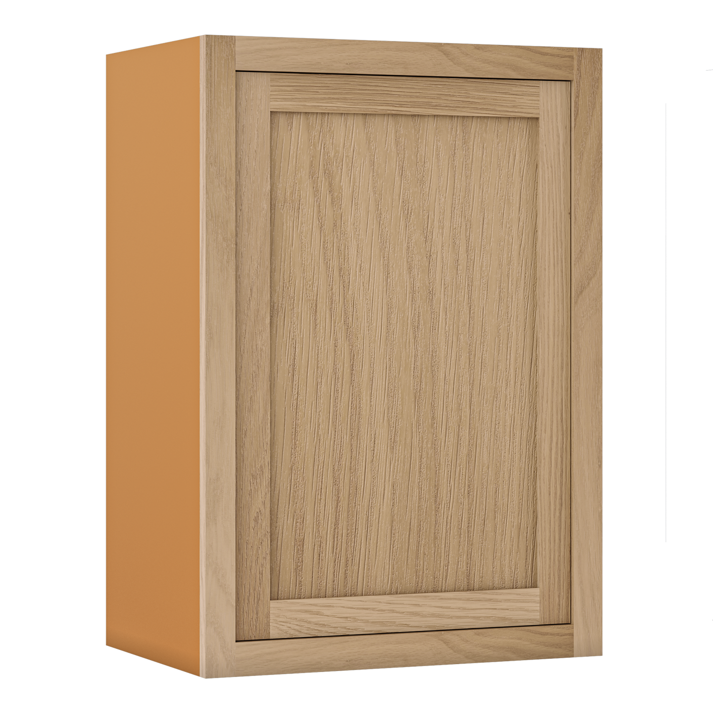 39" Tall White Oak Inset Shaker Wall Cabinet - Single Door 9", 12", 15", 18" & 21"