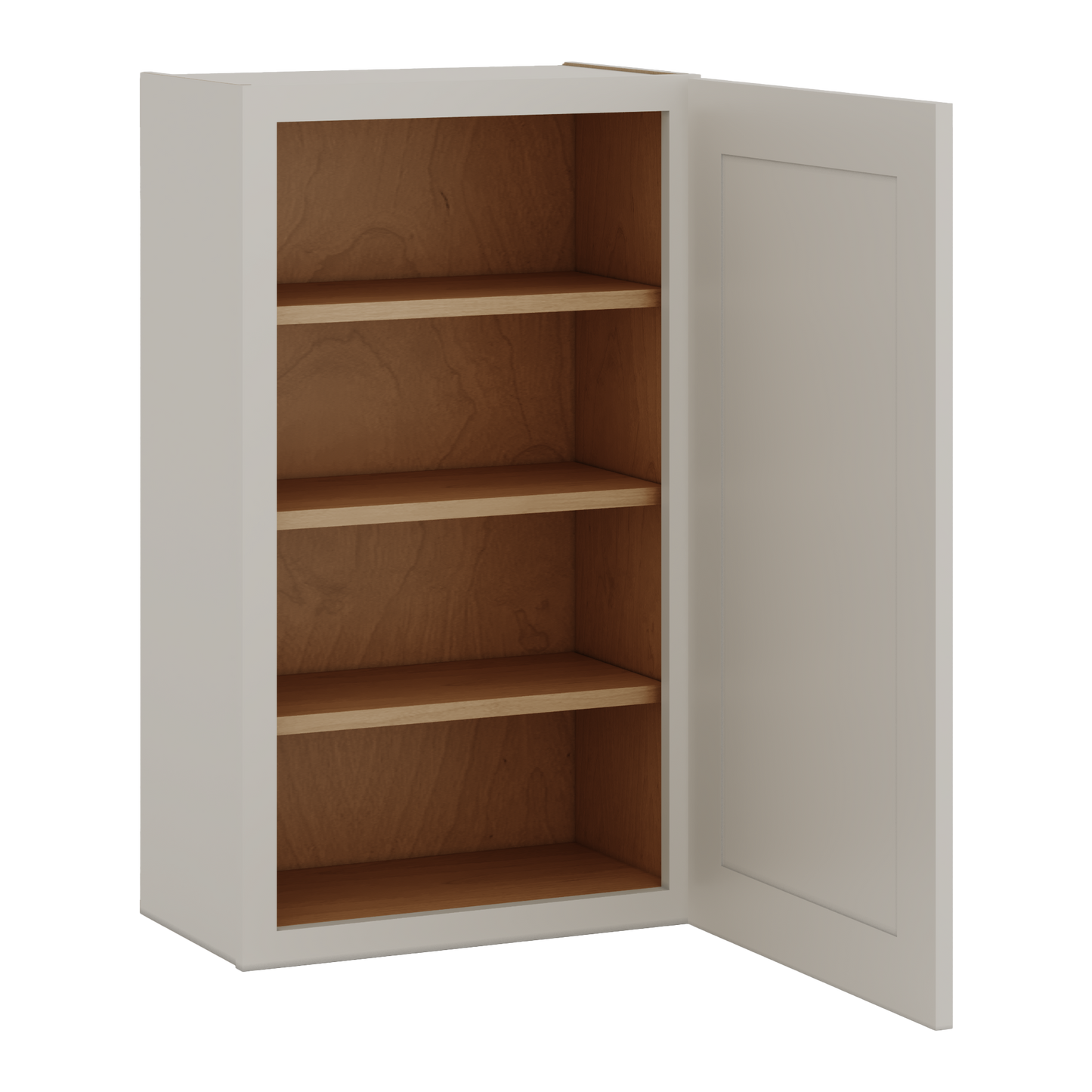 36" Tall 27LGDS Laguna Gray Double Shaker Wall Cabinet - Single Door 9", 12", 15", 18", 21"