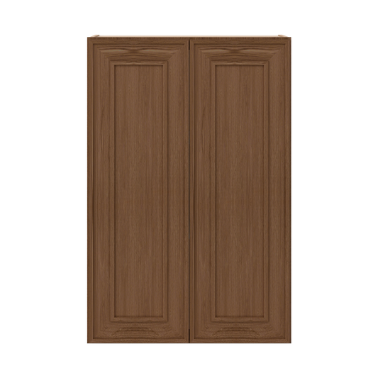 Ivory elegant craftsman shaker double-door wall 24"–36" rta kitchen cabinet – angle view