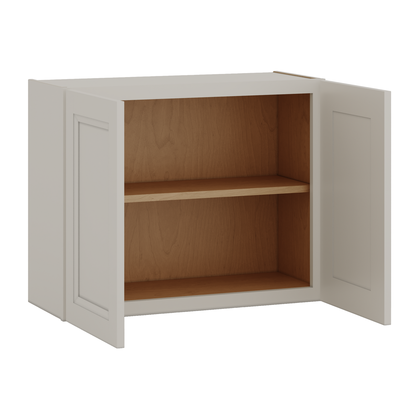 30" Wide Bridge 27LGDS Laguna Gray Double Shaker Wall Cabinet - Double Door 12", 15", 18", 21" & 24" Tall