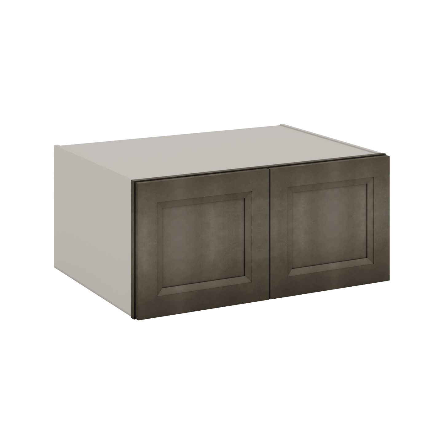 33" Wide Bridge Huntington Cinder Double Shaker Wall Cabinet - Double Door 15" Tall - 24" Deep