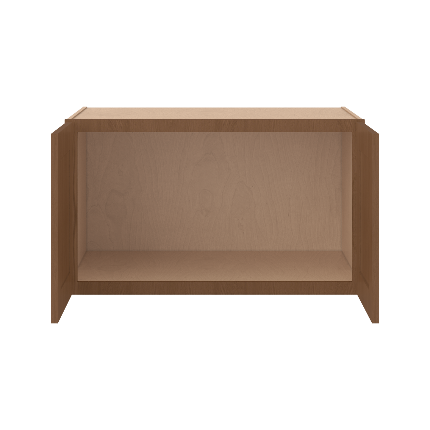 36" Wide 24" Deep 12", 15", 18", 21" & 24" Tall Elegant Craftsman Mocha Shaker Refrigerator Wall Cabinet