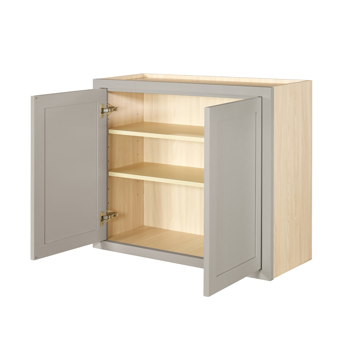 36" W 24" D Tuscan Gray Inset Shaker Refrigerator Wall Cabinet - 12", 15", 18", 21" & 24" Tall