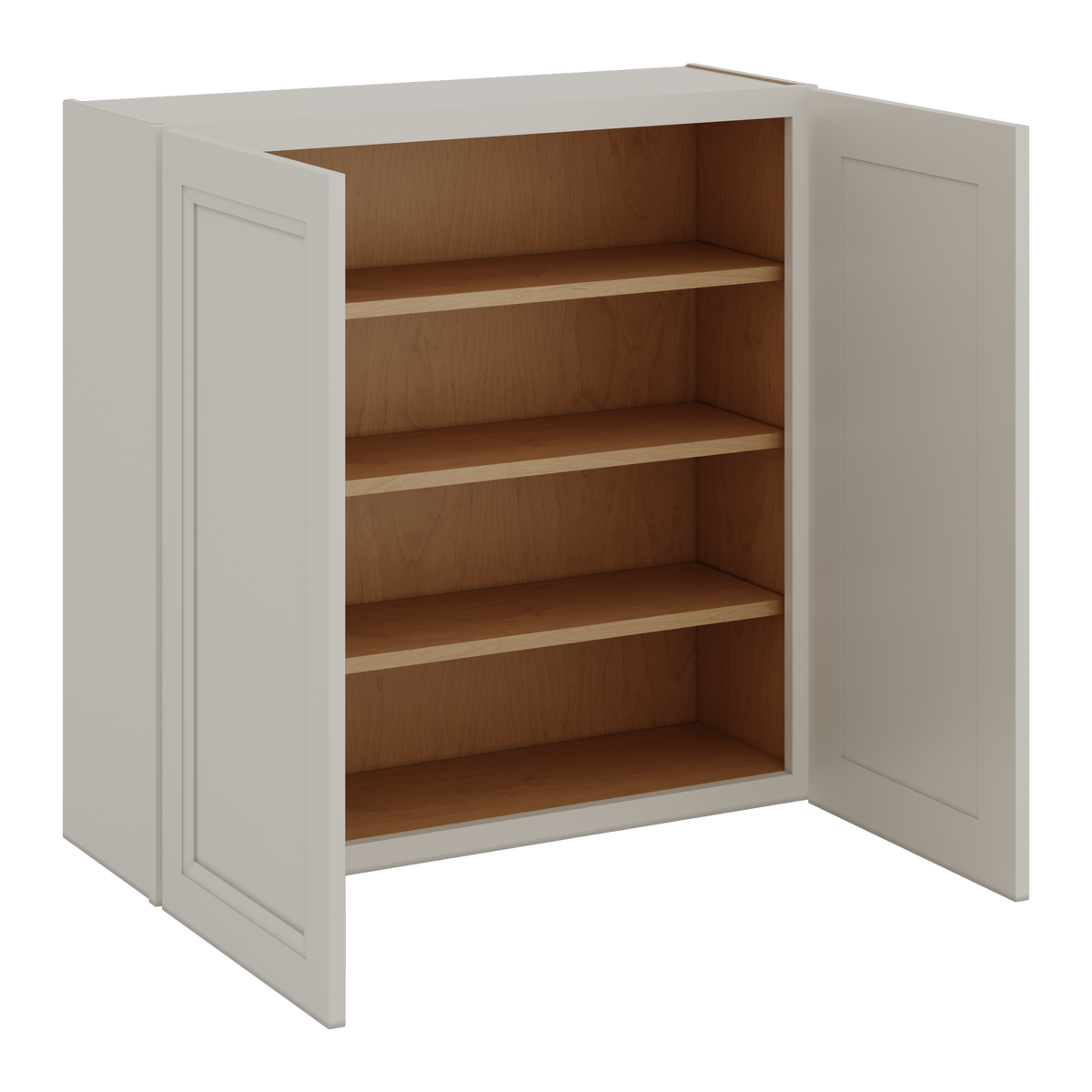 36" Tall 27LGDS Laguna Gray Double Shaker Wall Cabinet - Double Door 24", 27", 30", 33" & 36" Wide
