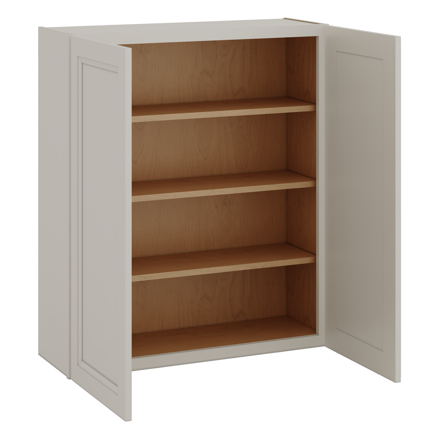42" Tall Cinder Double Shaker Wall Cabinet - Double Door 24", 27", 30", 33", 36"