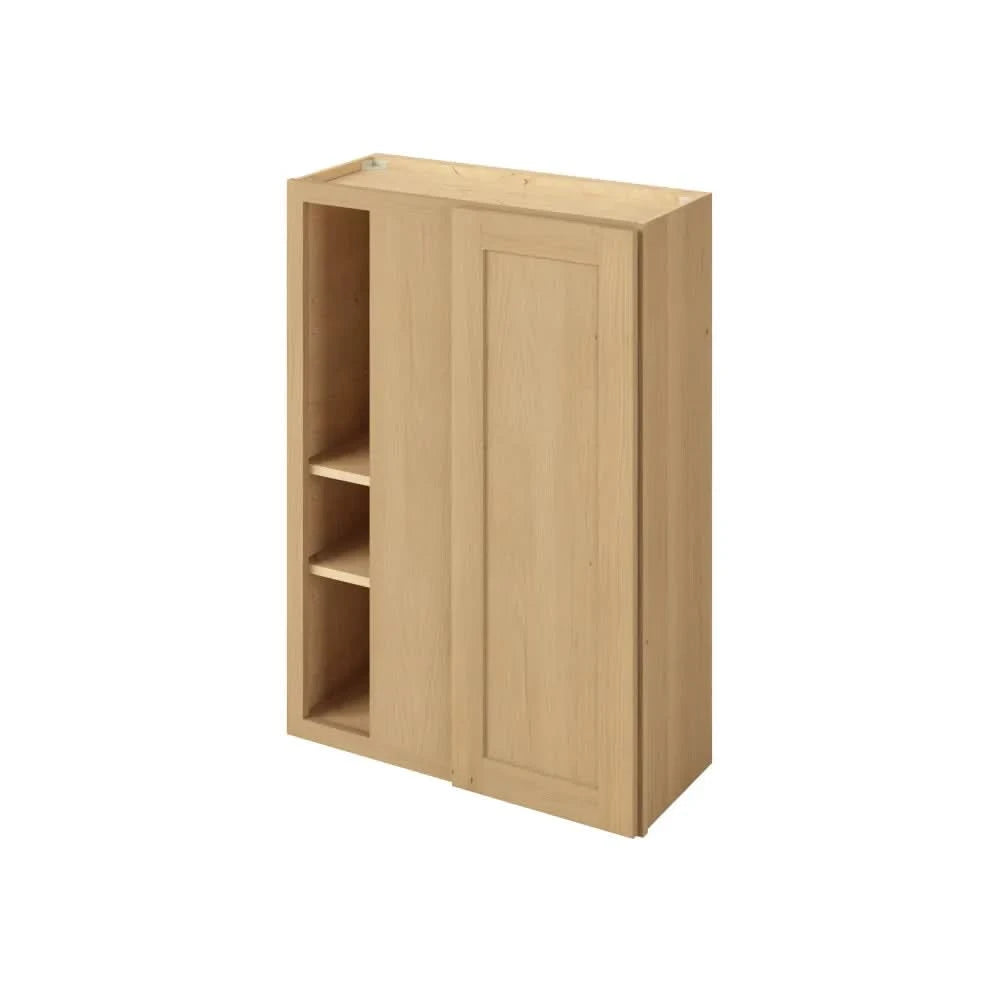Blind Corner Wall Cabinet Sandstone Birch Shaker 1-1/4" Overlay (left or right) 30"-33" Wide by 30", 36" or 42" Tall