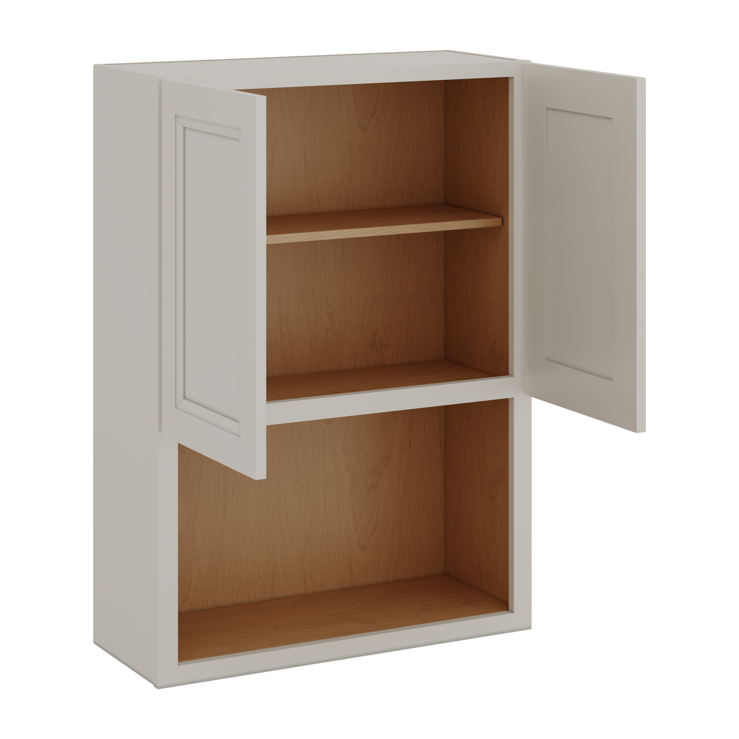 Microwave Shelf Cabinet 27LGDS Laguna Gray Double Shaker Cabinet 27" Wide by 30", 36" & 42" Tall