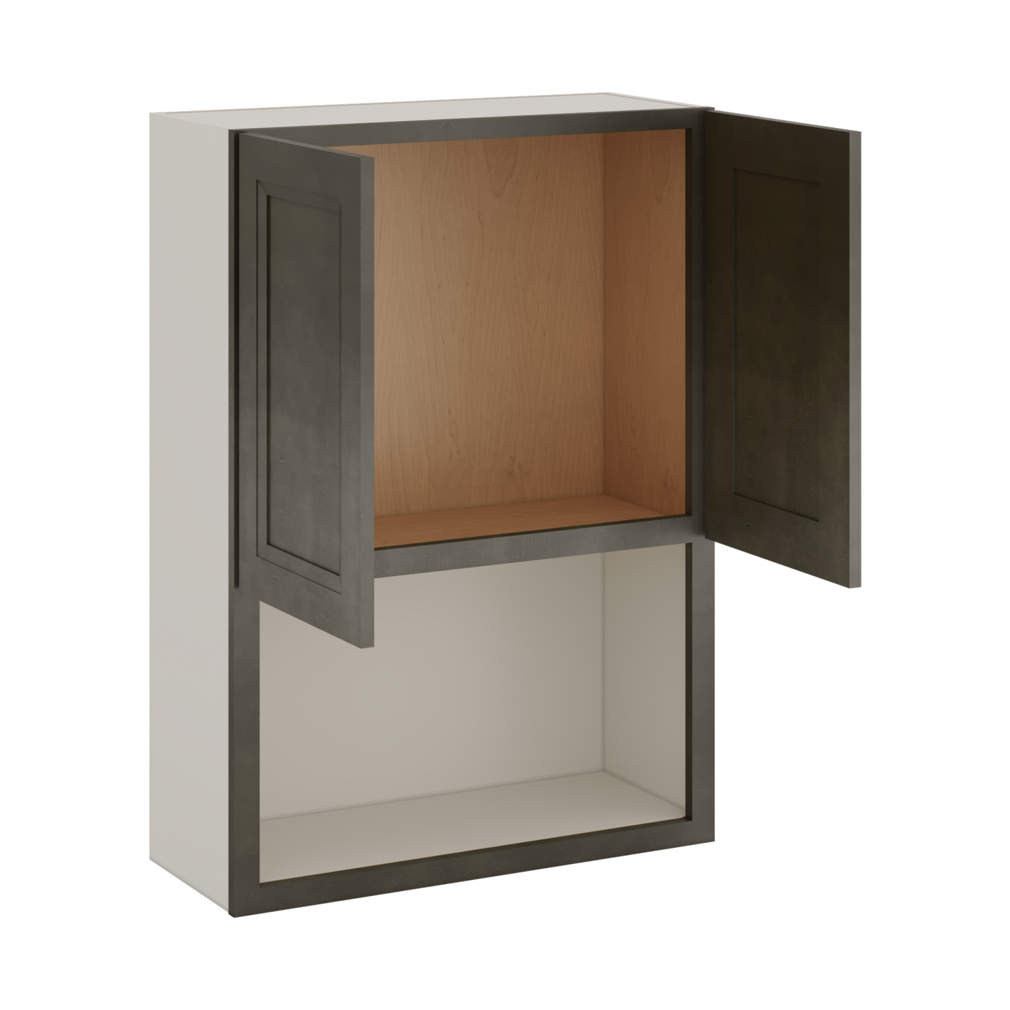 Microwave Shelf Cabinet Huntington Cinder Double Shaker Cabinet 27" Wide by 30", 36" & 42" Tall