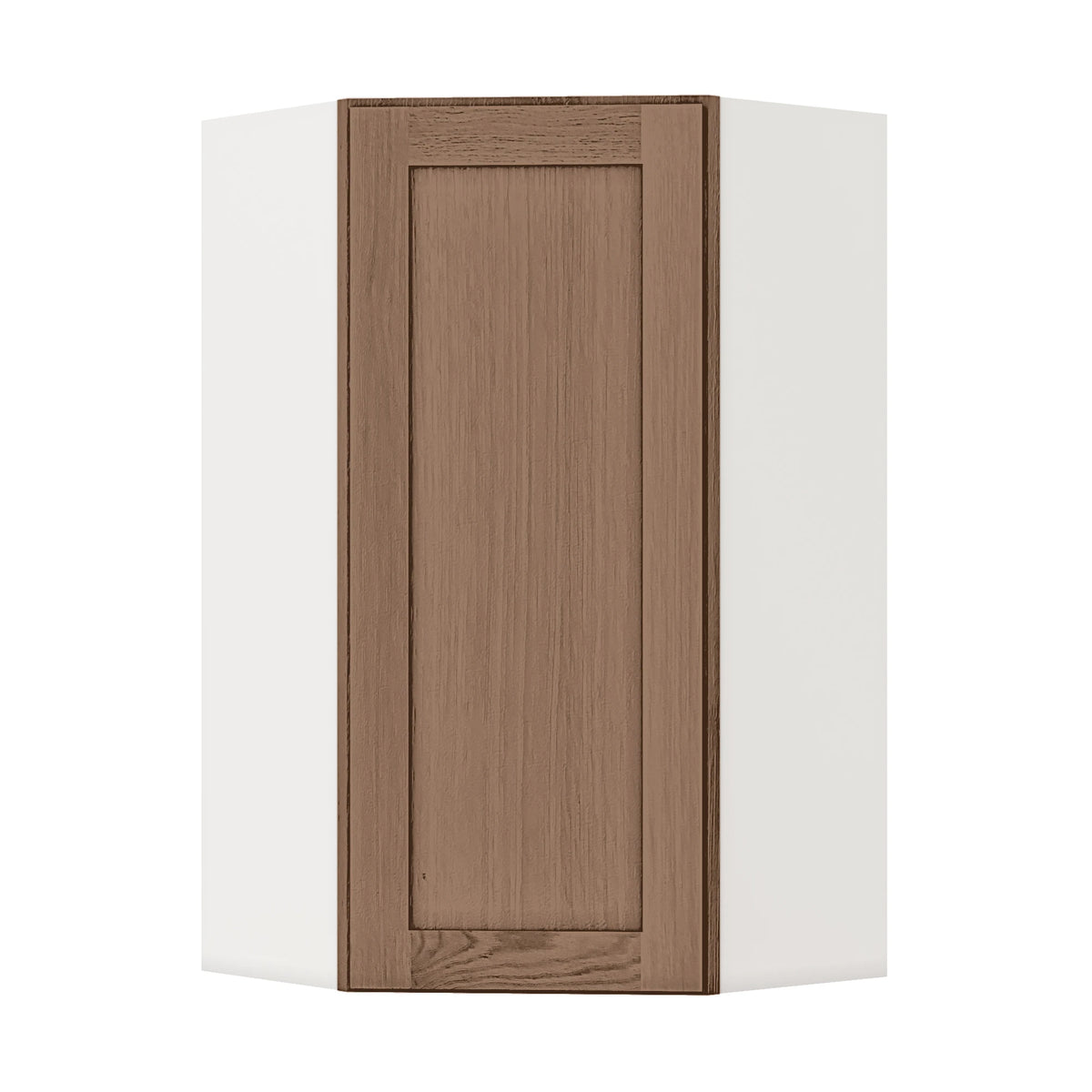 Coffee Bean Shaker Diagonal Wall Corner Cabinet — 24" x 24", Available 30", 36" & 42" Tall