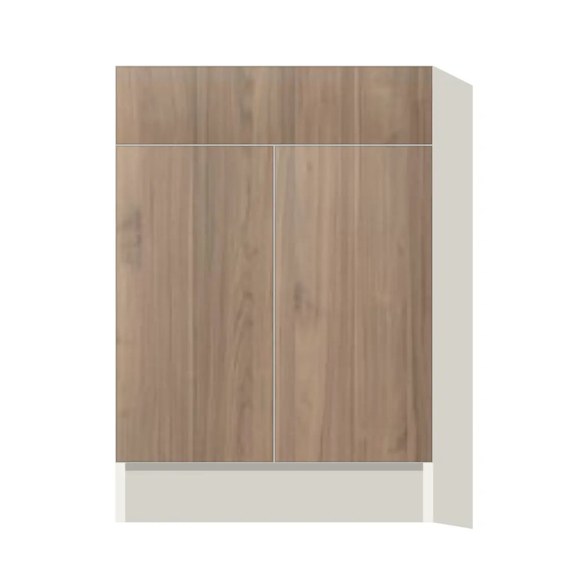 Contemporary base door & drawer cabinet, Moonnut door, L-Box (Luxury)