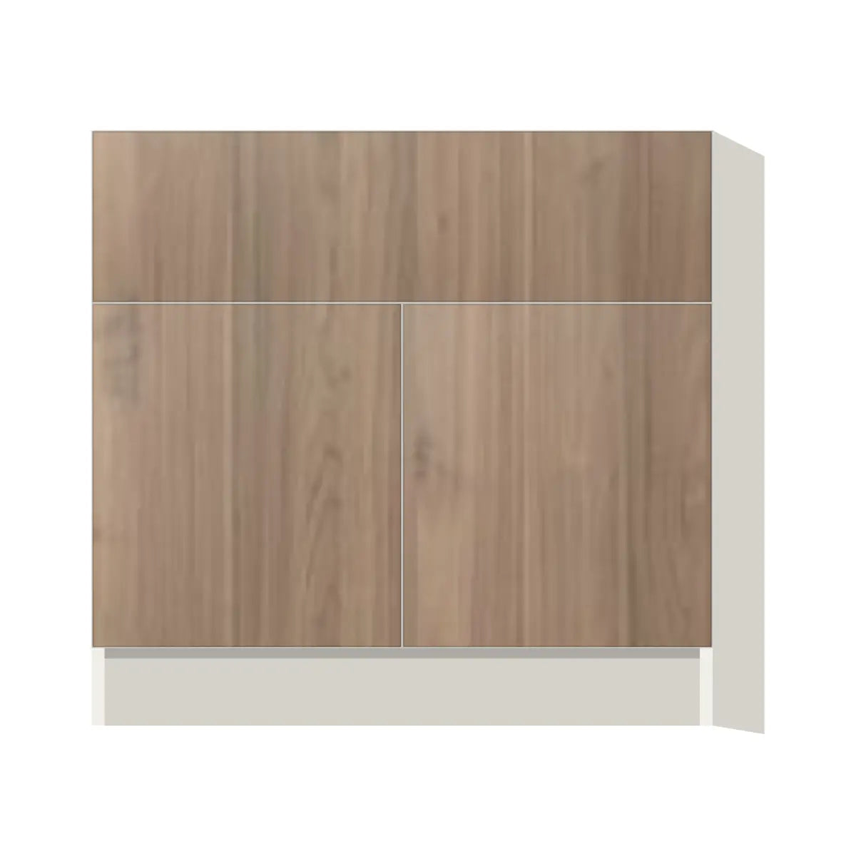 Contemporary farm sink base cabinet, Moonnut door, L-Box (Luxury)