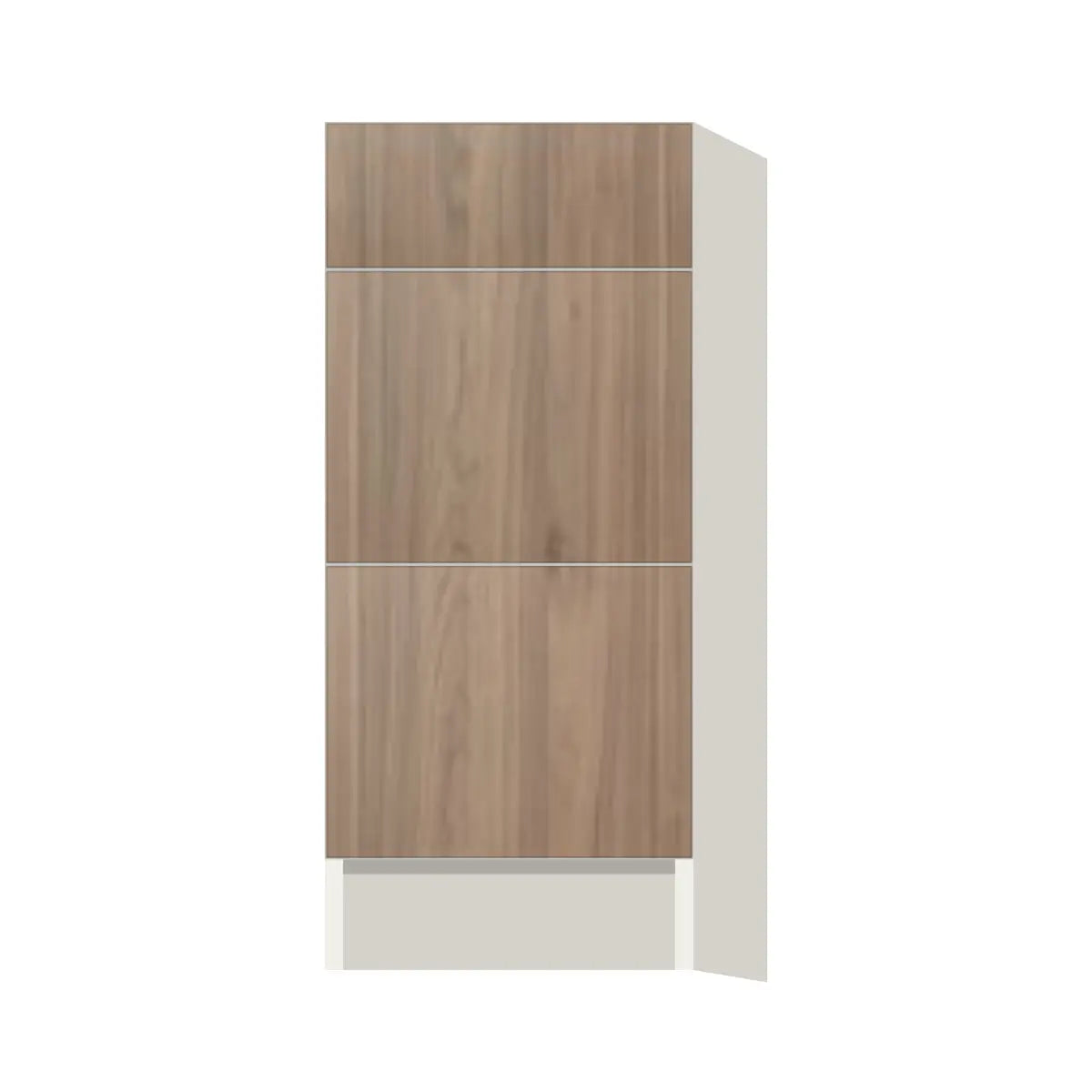 Contemporary vanity 3-drawer base cabinet, Moonnut door, L-Box (Luxury)