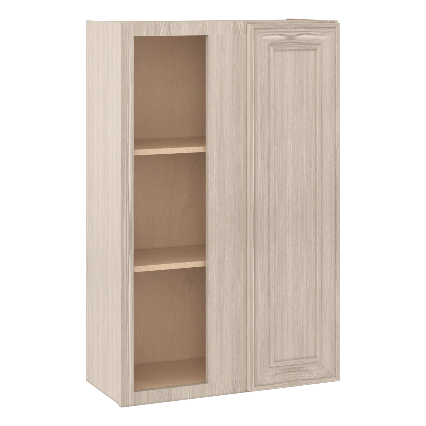 Ivory Elegant Craftsman Shaker WBC2742 wall cabinet – close angle view, RTA kitchen cabinet