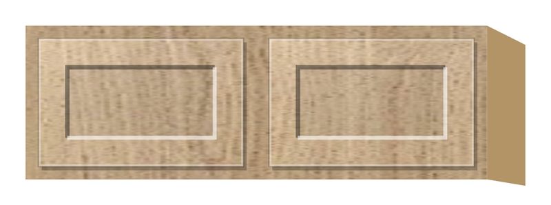 Rift 36" W 24" D Refrigerator Wall Cabinet - 12", 15", 18", 21", 24", 27", 30", 33" & 36" Tall, Shaker door, natural rift white oak