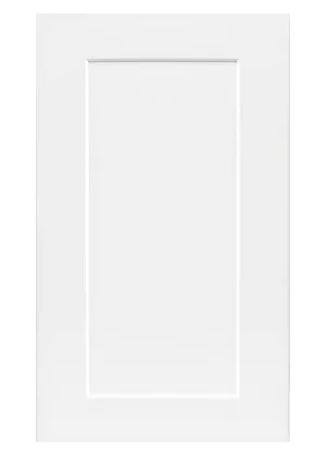 2WS White Shaker cabinet door - 1-1/4" overlay style with white satin paint finish for RTA wall oven cabinet
