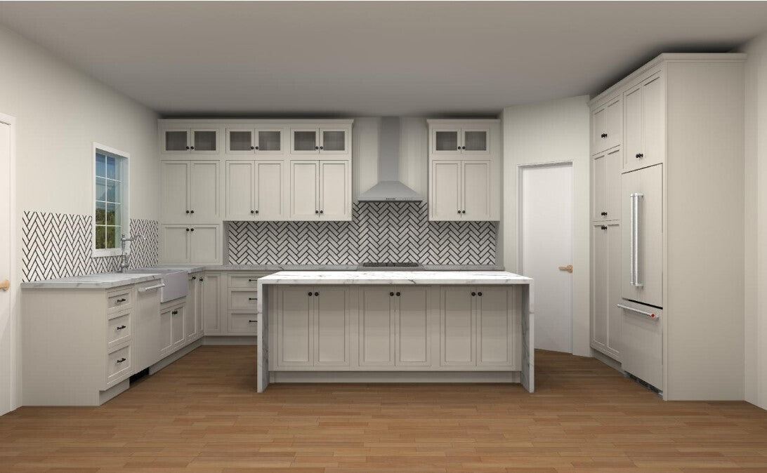 White Oak Inset Kitchen Cabinets - Custom made RTA kitchen cabinets