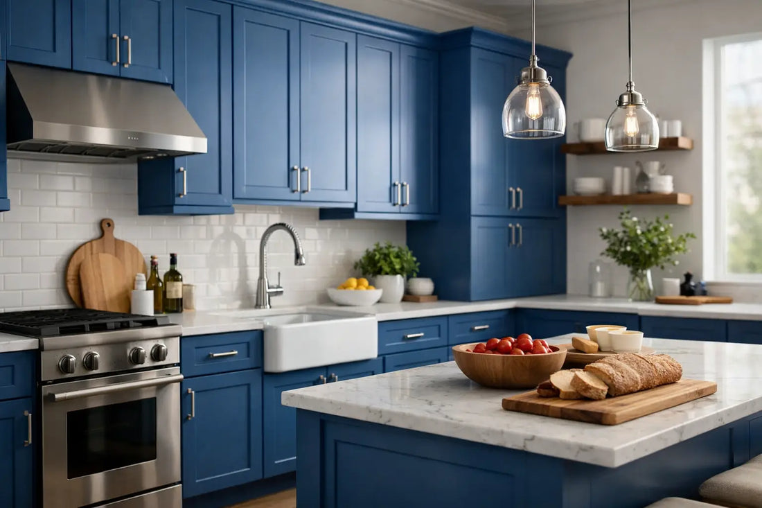 Blue Shaker Kitchen Cabinets That Work