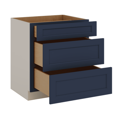 NB29-Blue Shaker 1-1/4" Overlay Kitchen Cabinets