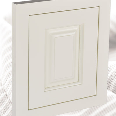 Vintage White Inset Raised Panel Style Kitchen Cabinets