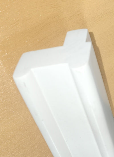 Light Rail Molding Trim Pieces 2WS White Shaker 1-1/4" Overlay