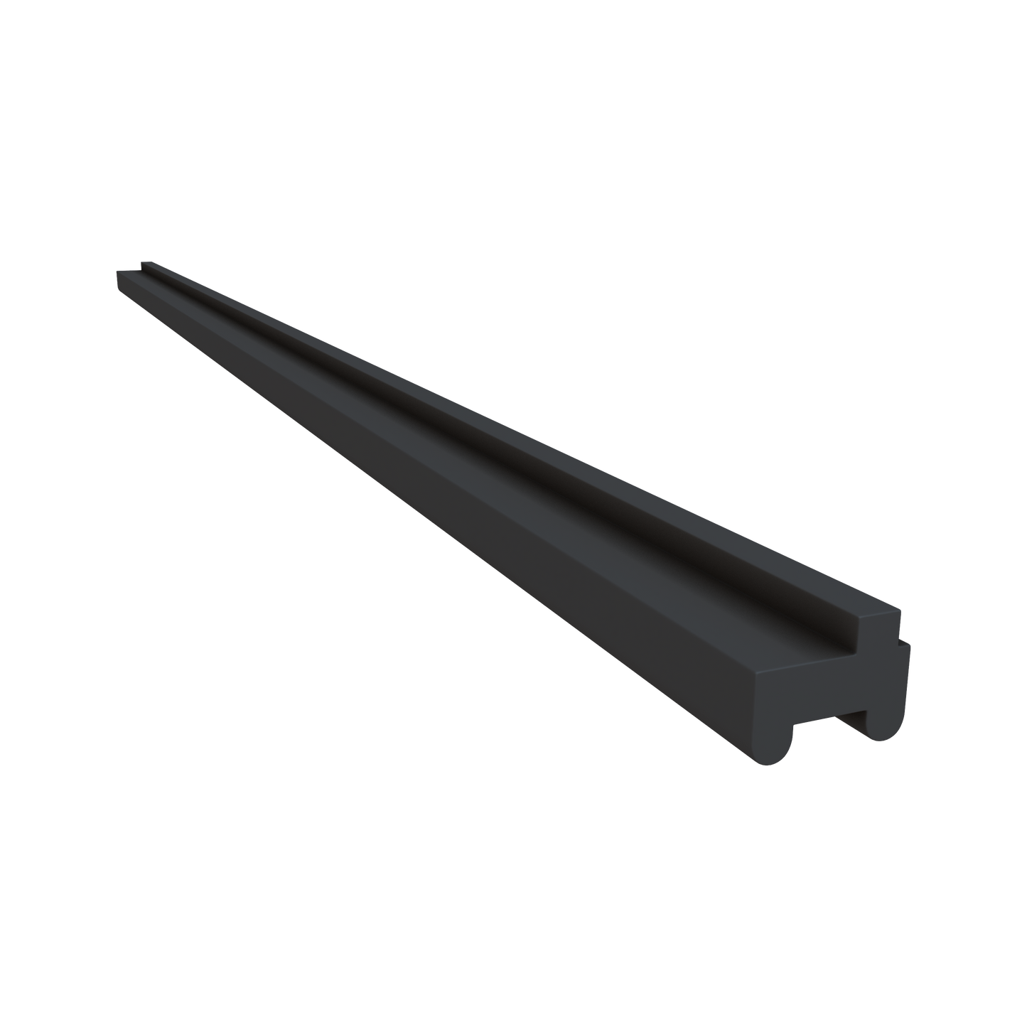 Light Rail Molding Trim Pieces 15HNS Hermosa Noir Black Shaker 1-1/4" Overlay
