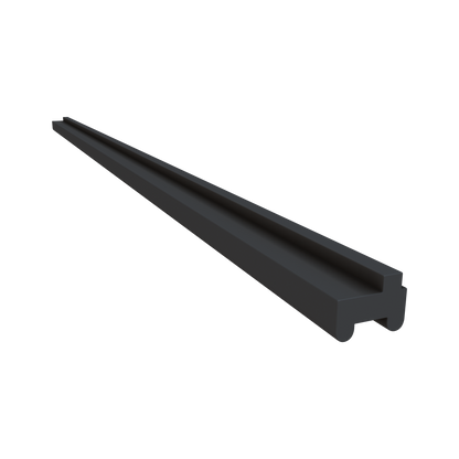 Light Rail Molding Trim Pieces 15HNS Hermosa Noir Black Shaker 1-1/4" Overlay