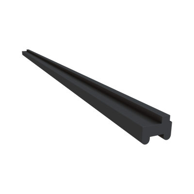 Light Rail Molding Trim Pieces 15HNS Hermosa Noir Black Shaker 1-1/4" Overlay