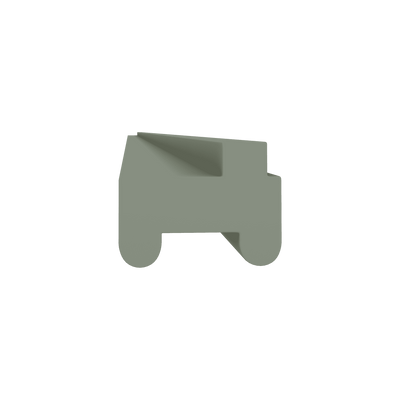 Light Rail Molding Trim Pieces Green Shaker 1-1/4" Overlay