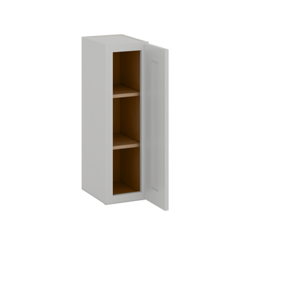 30" Tall | 09", 12", 15", 18", and 21" Width | Wall Cabinet with Single Doors | RTA Unassembled | Premium White Full Overlay