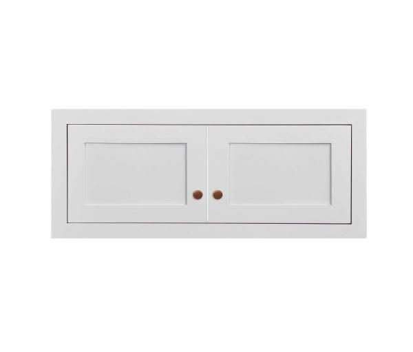 27" Wide Custom Color Stacker Inset Shaker Wall Cabinet - Single Door 12", 15", 18", 21"& 24" Tall