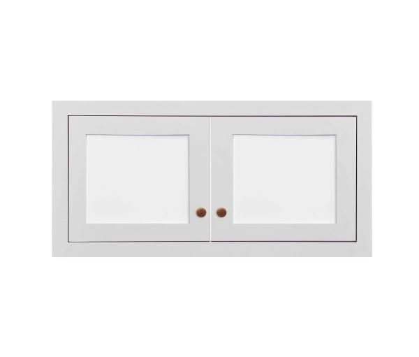 31.5" W 24" D Wall Oven Wall Cabinet Glass Ready - 12", 15", 18", 21" & 24" Tall Custom Color Inset Shaker