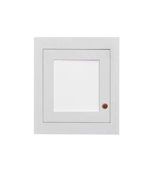 12" Wide Glass REady Inset White Shaker Kitchen Cabinet 12" Tall